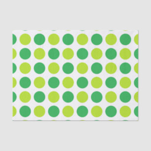 Papier Mousseline Polka Dot Greens