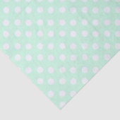 Papier Mousseline polka dots in pastel mint green (Détail)