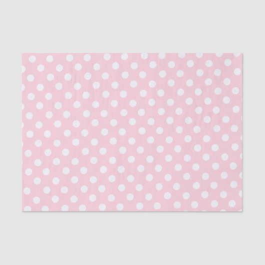 Papier Mousseline polka dots in pastel pink  (Recto)