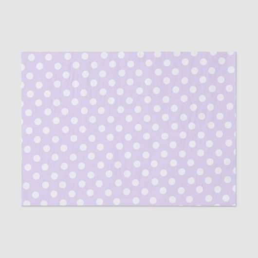 Papier Mousseline polka dots in  soft lavender (Recto)