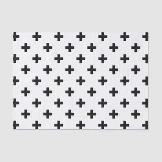 Papier Mousseline Polka noire croise sur blanc (Recto)
