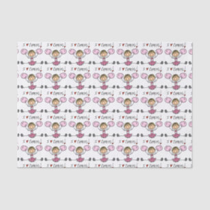 Papier Mousseline Pom-pom girl rose