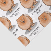 Papier Mousseline Pomeranian Maman Pom Maman (rouge orange) Mignonne (Détail)