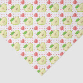 Papier Mousseline Pommes cardiaques avec Pois roses et coeurs (Détail)