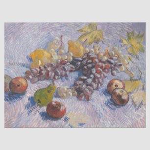 Papier Mousseline Pommes, poires, citrons et raisins Oeuvre vintag