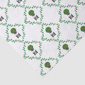 Papier Mousseline Pommier Topiaire Vin Diamant Rouge Noir (Détail)