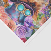 Papier Mousseline Pompe à vapeur à fleurs (Détail)