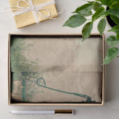 Papier Mousseline Pompe d'eau verte vintage (Cadeau)