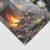 Papier Mousseline Pompier de chien Collie - Découpage - (Détail)