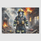 Papier Mousseline Pompier de chien Collie - Découpage - (Recto)