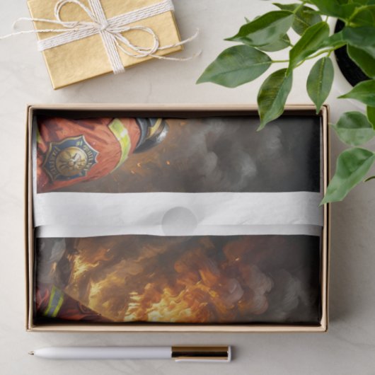 Papier Mousseline Pompier Pitbull - (Cadeau)