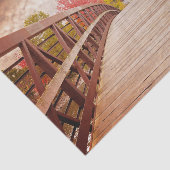 Papier Mousseline Pont rustique en bois dans le pays (Détail)