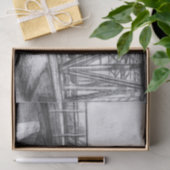 Papier Mousseline Pont vieux pencilart Monochrome noir et blanc (Cadeau)