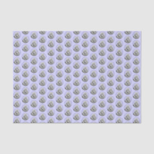Papier Mousseline Poodé Jouet miniature Argent gris bleu Chien Art