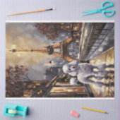 Papier Mousseline Poodle à Paris Peinture Découpage (Artisanat)