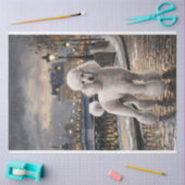 Papier Mousseline Poodle blanc à Paris Peinture Découpage (Artisanat)