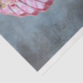 Papier Mousseline Poodle standard habillé en Découpage rose (Détail)