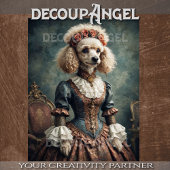 Papier Mousseline Poodle victorien -Découpage-