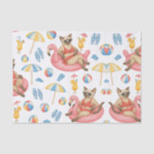 Papier Mousseline Pool Party for Siamese Cat lovers  (Recto)