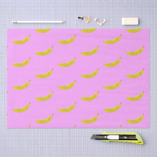Papier Mousseline Pop Art Banana Motif (Artisanat)