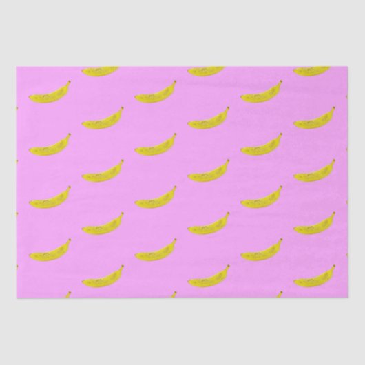 Papier Mousseline Pop Art Banana Motif (Recto)