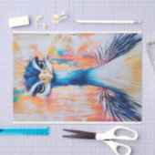 Papier Mousseline Pop Art Bird, Bold & Vibrant DJ2R Decoupage (Artisanat)