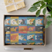 Papier Mousseline Pop Art Chat Collage Découpage (Cadeau)