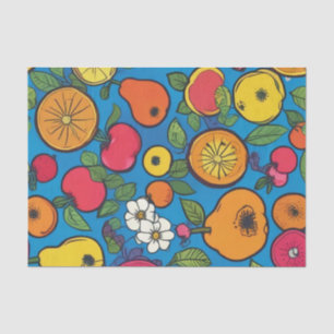 Papier Mousseline Pop Art Fruit Sur Navey