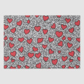 Papier Mousseline Pop Art Heart Motif (Recto)