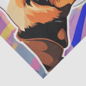 Papier Mousseline Pop Art Pup : Jack Russell Terrier Decoupage (Détail)