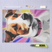 Papier Mousseline Pop Art Pup : Jack Russell Terrier Decoupage (Artisanat)