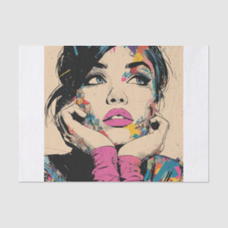 Papier Mousseline PoP Art Queen2