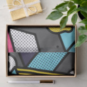 Papier Mousseline Pop Art urbain Lignes et points géométriques Abstr (Cadeau)