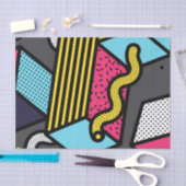 Papier Mousseline Pop Art urbain Lignes et points géométriques Abstr (Artisanat)