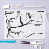 Papier Mousseline Pop Art Woman pleure (Artisanat)