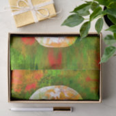 Papier Mousseline Pop crâne Art Rouge Vert Couleur Abstrait unique (Cadeau)