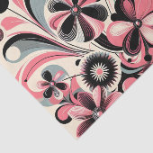 Papier Mousseline Pop de couleur rose florale (Détail)