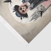 Papier Mousseline Pop Pink Lady of Ravens (Détail)