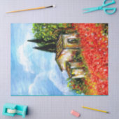 PAPIER MOUSSELINE POPIES EN TOSCANE (Artisanat)