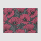 Papier Mousseline Poppies à Viva Magenta (Recto)