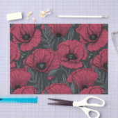 Papier Mousseline Poppies à Viva Magenta (Artisanat)