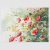 Papier Mousseline Poppies dans une page de découpage de champ (Recto)