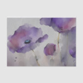 Papier Mousseline Poppies d'aquarelle violette (Recto)