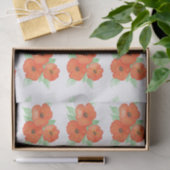 Papier Mousseline Poppies orange (Cadeau)