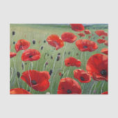 Papier Mousseline Poppies rouges (Recto)