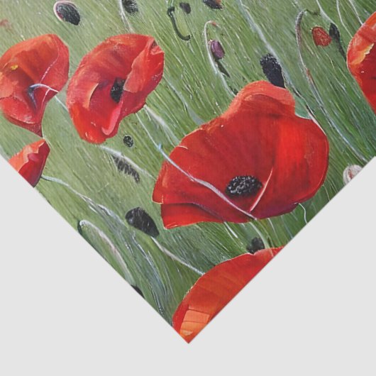 Papier Mousseline Poppies rouges (Détail)