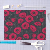 Papier Mousseline Poppies rouges (Artisanat)
