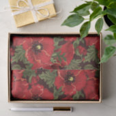 Papier Mousseline Poppies rouges BOLD et Ladybug moderne modèle flor (Cadeau)