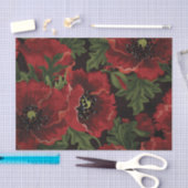 Papier Mousseline Poppies rouges et coccinelles sur Arrière - plan n (Artisanat)