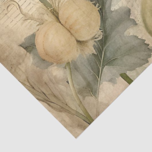 Papier Mousseline Poppies rustiques antiques Ephemera Découpage (Détail)